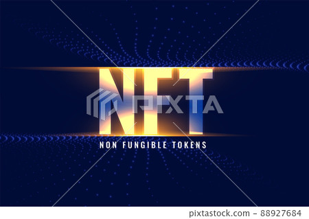 shiny NFT non-fungible token concept background 88927684
