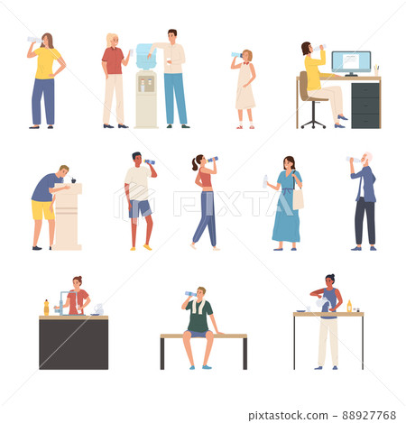 People Drinking Water 88927768