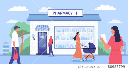 Fharmacy Horizontal Illustration 88927799