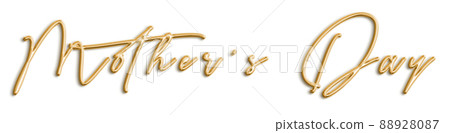 Golden Volumetric 3D Text Balloons Lettering Mothers Day cut out Golden Volumetric 3D Text Balloons Lettering Mothers Day cut out 88928087