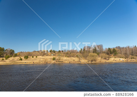 A lot of fishermans fishing with a rod A lot of fishermans fishing with a rod 88928166