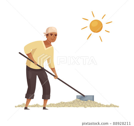 Coffee Drying Illustration - Stock Illustration [88928211] - PIXTA