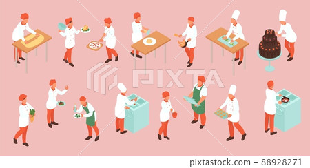 Cooking Isometric Color Set Cooking Isometric Color Set 88928271