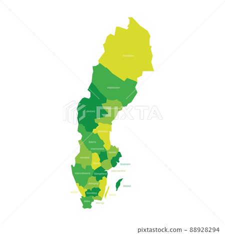 Sweden - administrative map of counties 88928294