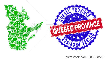Bicolor Quebec Province Grunge Seal and Winery Collage of Quebec Province Map Bicolor Quebec Province Grunge Seal and Winery Collage of Quebec Province Map 88928540