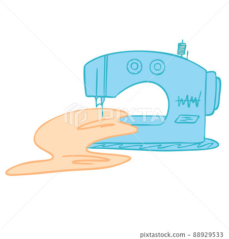 Sewing machine. Fashion designer tool. Vector illustration Sewing machine. Fashion designer tool. Vector illustration 88929533