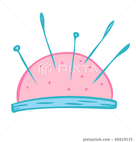 Sewing item needle bed. Vector colorful illustration 88929535