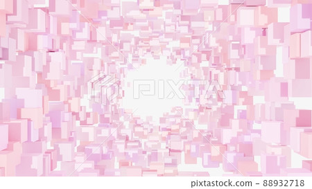 CG cube Many pink cubes 88932718