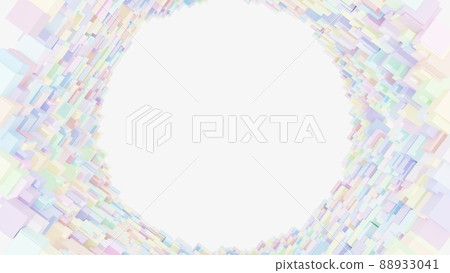 CG cube Many colorful cubes lined up in a cylinder 88933041