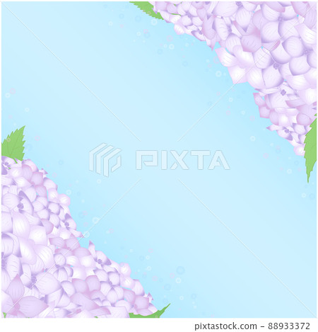Hydrangea frame ⑤ (name, purple, light blue background) Hydrangea frame ⑤ (name, purple, light blue background) 88933372