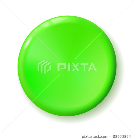 Shiny circle green button for internet or your business presentation. Vector illustration 88933894