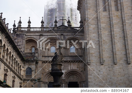 Exterior wall of Santiago de Compostela Cathedral Exterior wall of Santiago de Compostela Cathedral 88934167