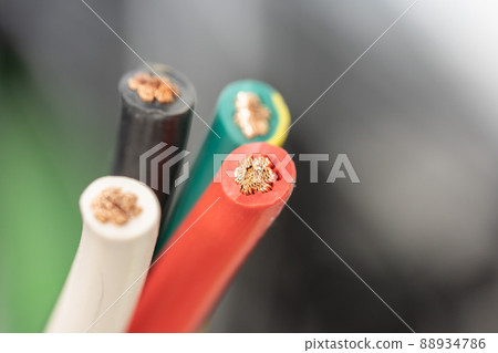 Cable being machined for wiring to the machine Cable being machined for wiring to the machine 88934786