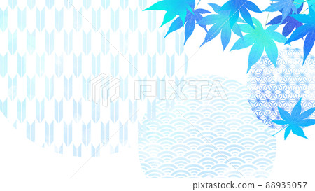 Transparent summer Japanese-style material 88935057