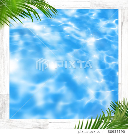 海和棕櫚葉背景材料 海和棕櫚葉背景材料 88935190