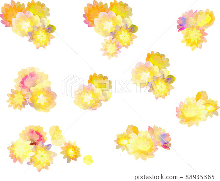 Illustration material of Lady Banks' rose Illustration material of Lady Banks' rose 88935365