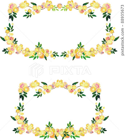 Lady Banks' rose frame material Lady Banks' rose frame material 88935673