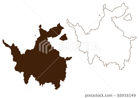 Donousa island (Hellenic Republic, Greece) map vector illustration, scribble sketch Donousa map 88938149