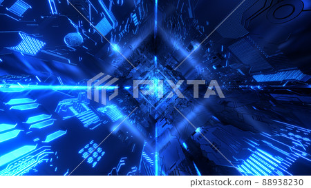 VJ Tunnel Cyberspace SF Blue [There is another Ver] 88938230