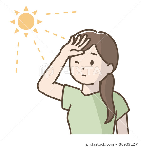 Illustration of a woman bathing in the sun Illustration of a woman bathing in the sun 88939127