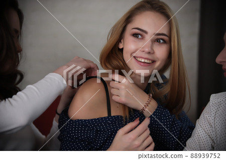 Portrait of young beautiful woman with light hair Portrait of young beautiful woman with light hair 88939752
