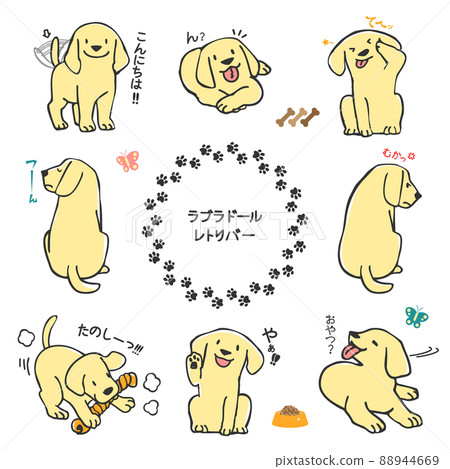 Summary of illustrations of various pose dogs Summary of illustrations of various pose dogs 88944669
