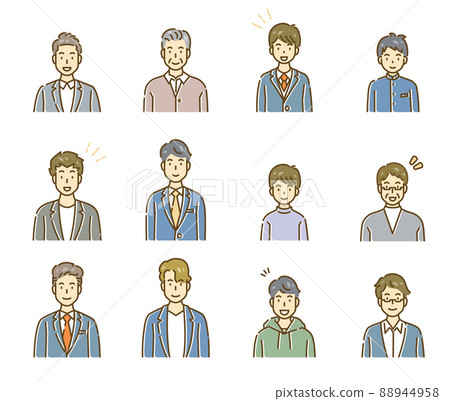 Person icon upper body 88944958