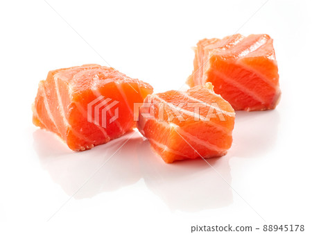 fresh raw salmon pieces fresh raw salmon pieces 88945178