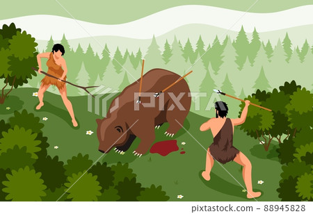 Primitive People Hunting Composition 88945828