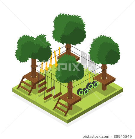 Rope Park Isometric Landscape Rope Park Isometric Landscape 88945849