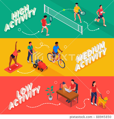 Physical Activity Banner Set Physical Activity Banner Set 88945850