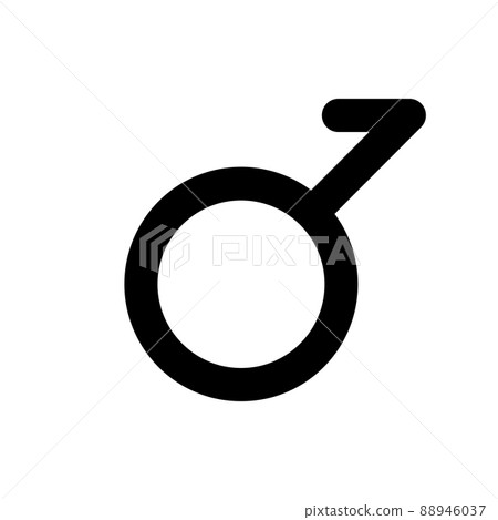 Demiboy sign black vector icon 88946037