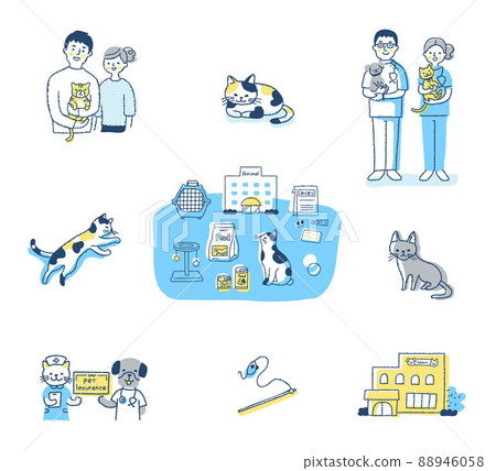 各種寵物的生活場景 各種寵物的生活場景 88946058