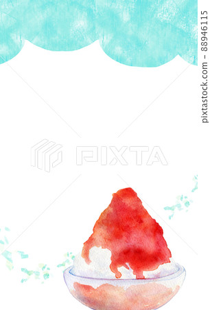 夏季糖果水彩框架刨冰 夏季糖果水彩框架刨冰 88946115