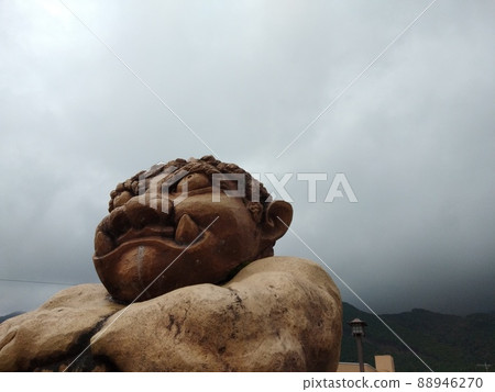 Kinuta statue in the dark clouds Kinuta statue in the dark clouds 88946270