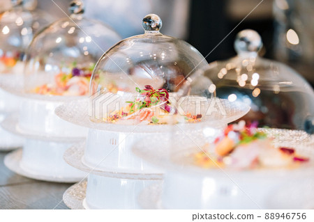 Wedding reception table hors d'oeuvre 88946756