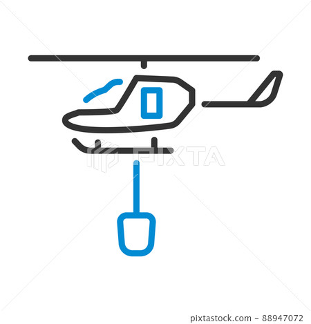 Fire Service Helicopter Icon 88947072