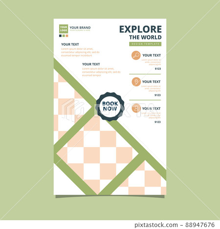 Travel Tour Holiday Vacation Film Tape Flyer Brochure Poster Blank Space Template 88947676