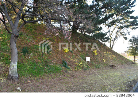 Maebashi Castle Honmaru Earthworks remaining in Gunma Prefectural Office Maebashi Castle Honmaru Earthworks remaining in Gunma Prefectural Office 88948004