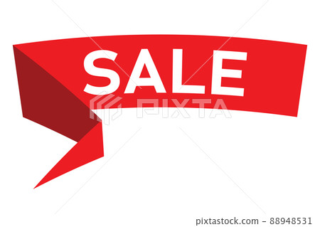Sale - red folded ribbon banner Sale - red folded ribbon banner 88948531