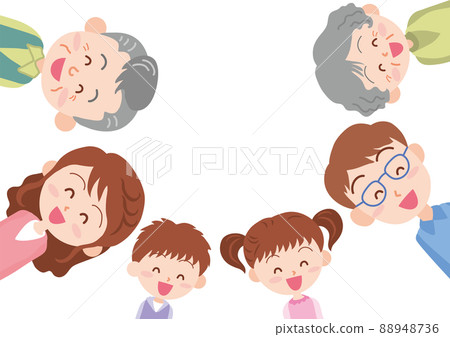 Family looking into _ smile Family looking into _ smile 88948736