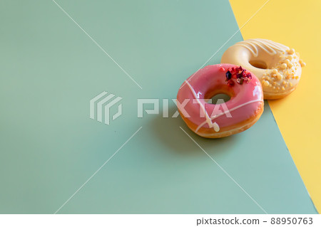 Cute donut background material Cute donut background material 88950763