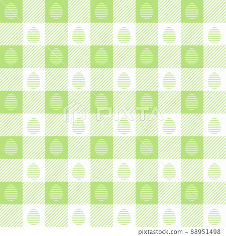 Easter gingham seamless pattern. Green vichy checkered background with eggs. Vector. Easter gingham seamless pattern. Green vichy checkered background with eggs. Vector. 88951498