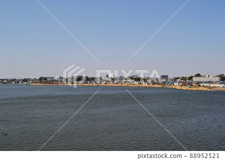 手賀沼湖和阿比子的街道 88952521