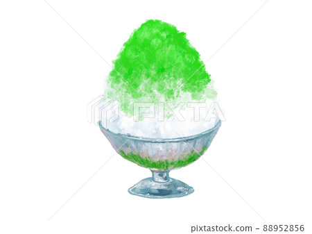 Old-fashioned shaved ice ice melon 88952856