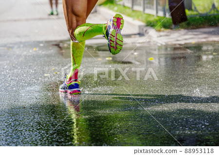 legs female runner in compression socks legs female runner in compression socks 88953118