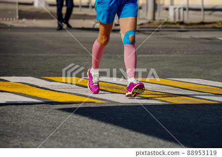 legs girl runner in compression socks running marathon legs girl runner in compression socks running marathon 88953119