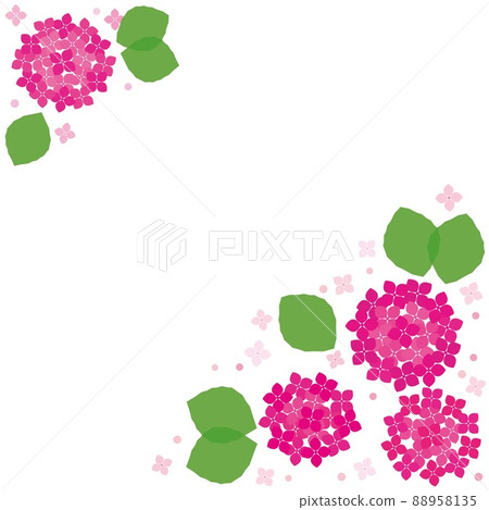 Hydrangea frame white background Hydrangea frame white background 88958135