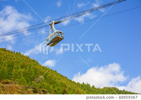 Beppu Ropeway and Autumn Leaves 88959367