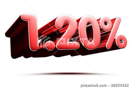 Red number 1.20 percent. Red number 1.20 percent. 88959382